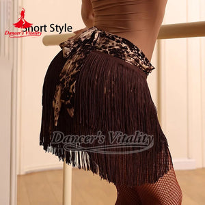 Women's Pink, Yellow, Blue Fringe Latin Dance Dress with Cut-Out Bodysuit & Headband