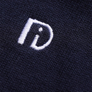 Men's Navy Blue, Black, and Gray V-Neck Sleeveless Knit Sweater Vest for Ballroom Dance