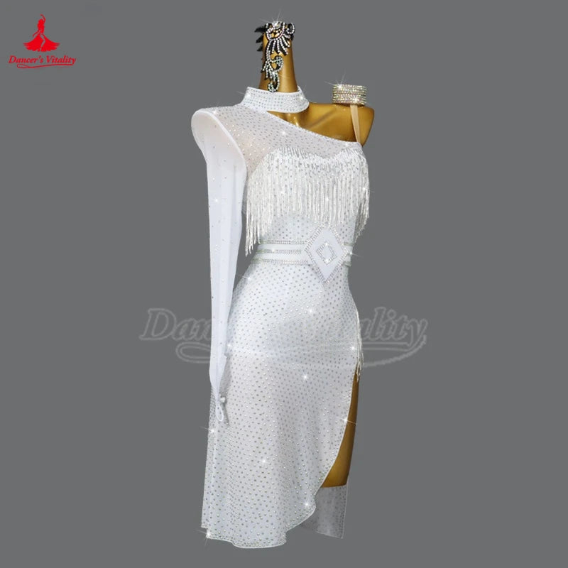 Latin Ballroom Dance Dress Custom Samba Jive Style For Adults And Kids Competition