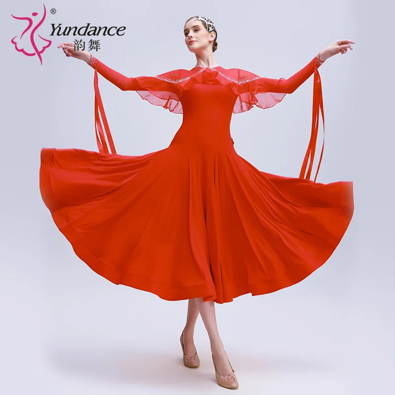 Women's Ballroom Dance Practice Dress International Standard Chiffon For Training