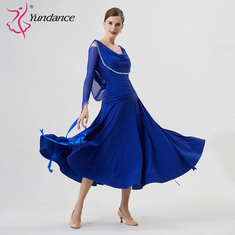 Women's Custom International Standard Ballroom Dance Dress For Stage Performance