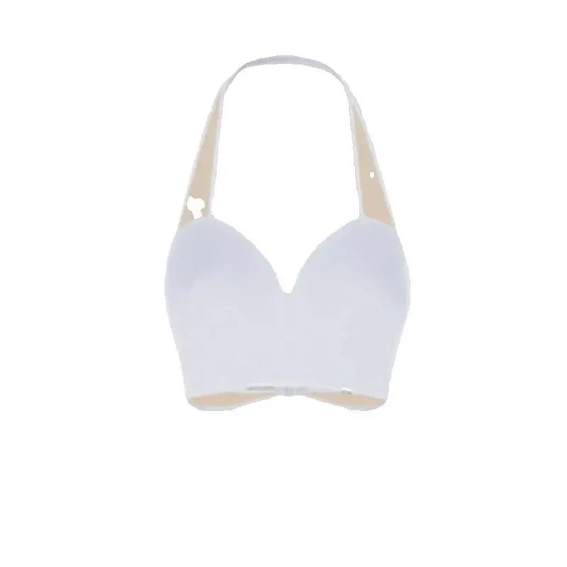 Dancewear Set Women's Light Blue & Peach Floral Halter Crop Top with Draped Wide-Leg Pants Latin Ballroom