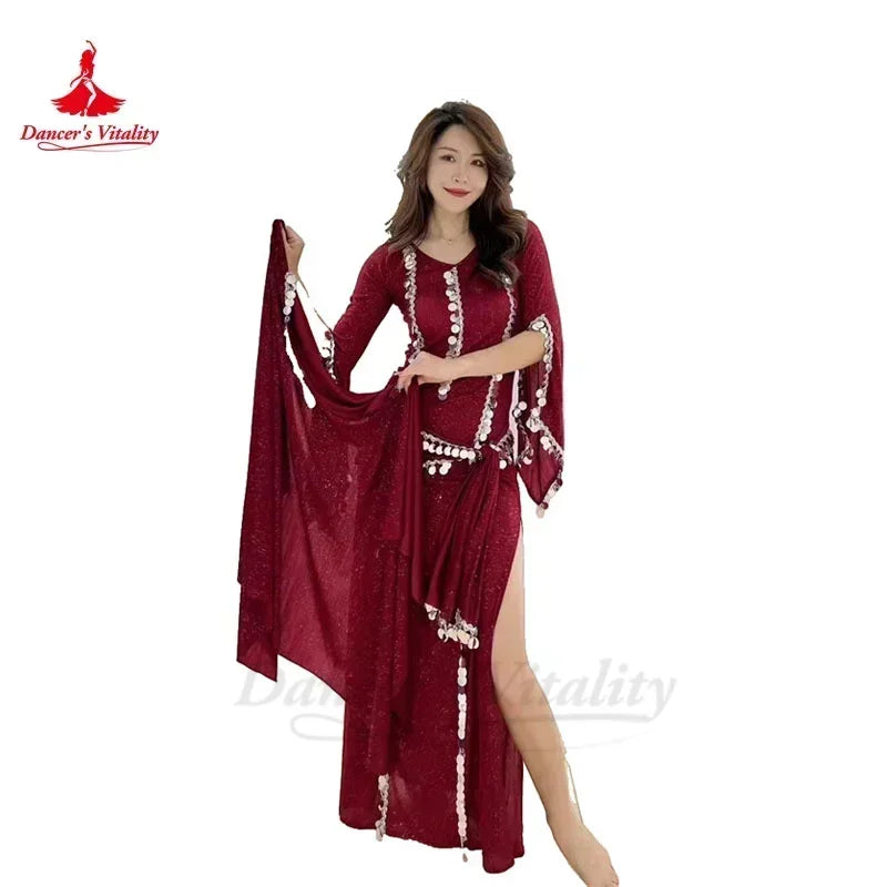 Belly Dance Costume Set With Shaabi, Baladi, Saidi Style For Adults And Kids Performance Competition