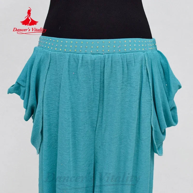 Children's Belly Dance Practice Set With Short-Sleeve Top And Pants, 2-Piece