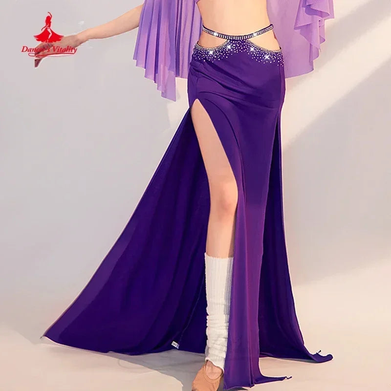 Women's Belly Dance Practice Top and Skirt Set for Class or Performance