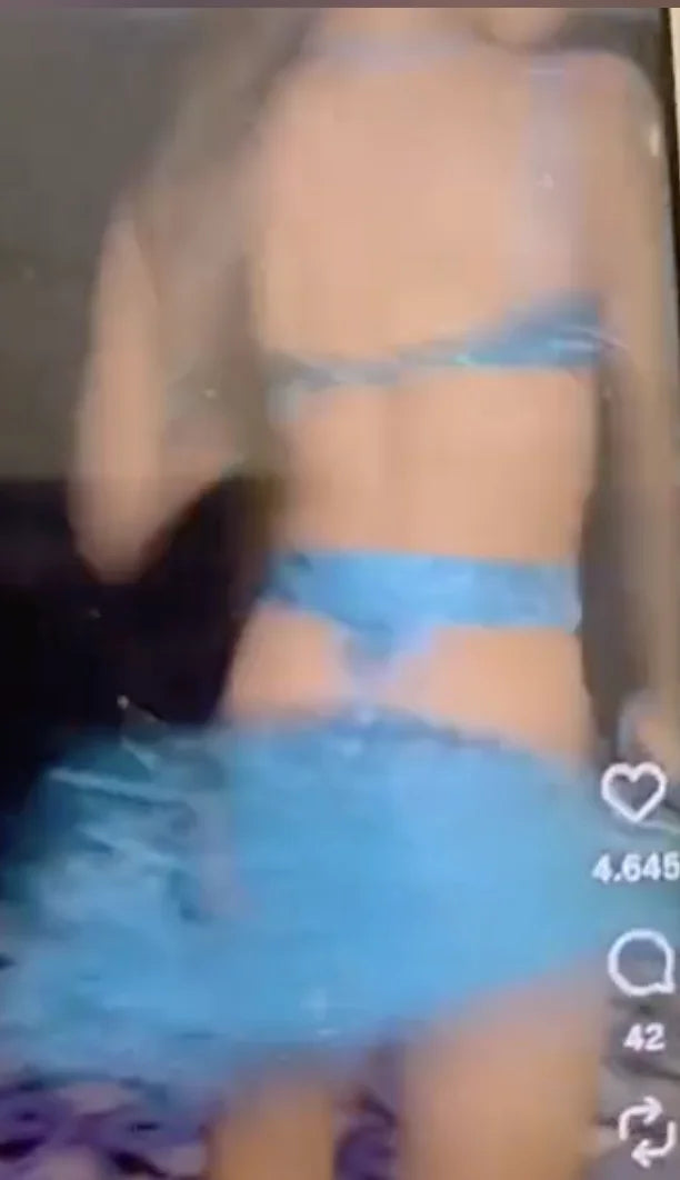 Women's Light Blue Sequin Fringe Latin Dance Dress