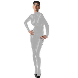 Women’s Shiny Turtleneck Long Sleeve Bodysuit Jumpsuit One Piece Tights Party Clubwear Pole Dancing Costume 7XL Multi-Color