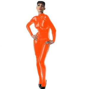 Women’s Shiny Turtleneck Long Sleeve Bodysuit Jumpsuit One Piece Tights Party Clubwear Pole Dancing Costume 7XL Multi-Color