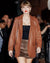 Taylor Swift Brown Leather Blazer Fashion Outfit for Women