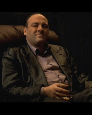 Tony Soprano Inspired Black Leather Blazer Men's Fashion Jacket