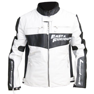 Men's Vin Diesel Fast and Furious 7 Biker Genuine Leather Jacket