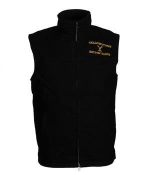 Yellowstone Dutton Ranch Embroidered Black Vest