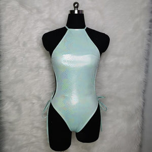 New Women Glitter Swimsuit Sexy One Piece Shiny Bikini Swimsuit Set Summer Holiday Monokini Swimwear Beachwear Bathing Suit