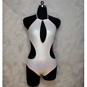 Newest Hot Women Glitter Laser Swimsuit One Piece Shiny Bikini Set Sexy Girl Summer Holiday Swimwear Beachwear Bathing Suit