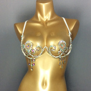 Samba Carnival Bra Rainbow Stone Sexy Belly dancing WIRE BRA BB003 Wire Bra
