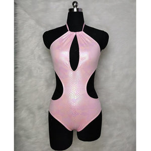 New Women Glitter Swimsuit Sexy One Piece Shiny Bikini Swimsuit Set Summer Holiday Monokini Swimwear Beachwear Bathing Suit