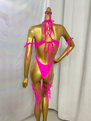 New Handmade Samba Carnival  Bra And Panty With Feather Set Stones Decorate For EDC Festival Rave Carnival