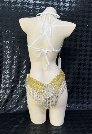 Samba Carnival Wire Bra and Thong Passista Pageant Cabaret Broadway Theater Mardi Gras,Rave Vegas Showgirl C018-3