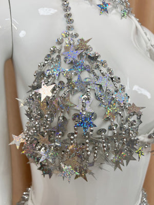 Halloween Handmade Stars Costumes Top And Bottom With Necklace 3 Piece For Performance