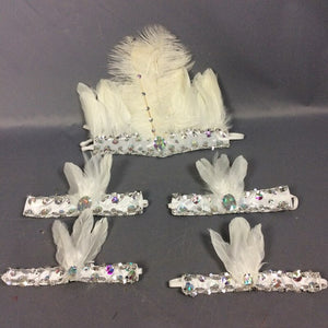 hot selling free shipping feathers head & arm & leg piece for samba dress carnival dress 5 pcs/set
