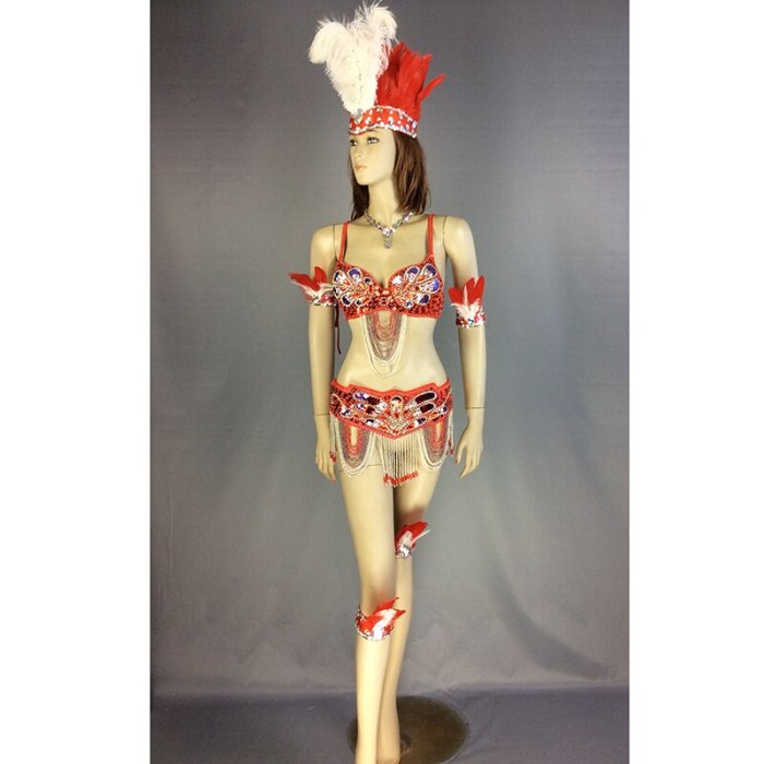 new design top grade new belly dance Samba Carnivel RIO Crystal Bra Costume Outfit Showgirl dancer costume 5 color C1359-6