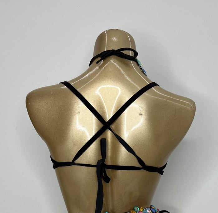 High Quality Sexy Samba Carnival Bra for Womens Rainbow Red Stone Belly dancing WIRE BRA