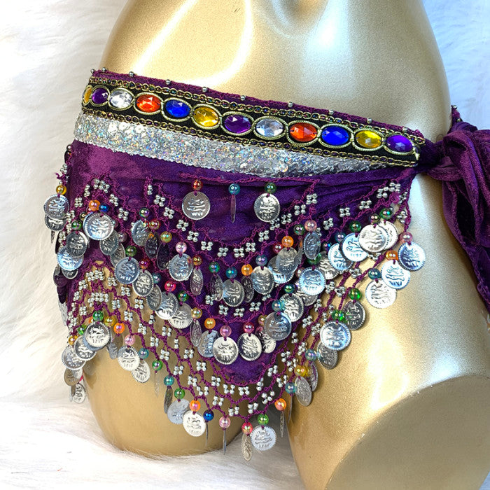 Samba Carnival Wire Bra & Belt Set Hand Made 4 Piece Belly dancing WIRE BRA + BELLY DANCE HIP scarves 320 piece coins