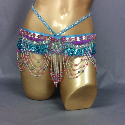 high quality belly dance costume professional costume wear outfit for women 5-piece bar belt skirt clothing sets TF1402 (5pcs/set)