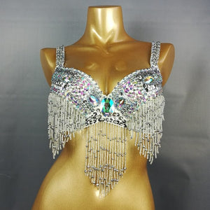 new Women's belly dance costumes senior bra belly dancing clothes Bellydance Bead Sequins tops BAR1618