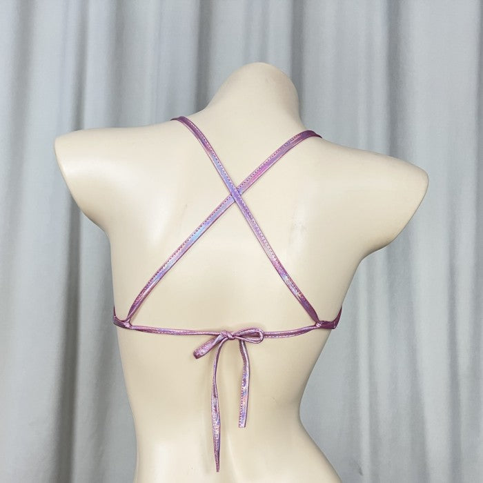 New Style Samba Carnival Handmade Wire Bra With Silver AB sTONES For Performance Costumes