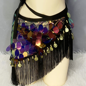 New Adult Lady Women Belly Dance Costume Set Beaded Sequins Tassel Belly Dance Bra Hip Scarf 3Pcs Bellydancing Stage Dance Wear N21014