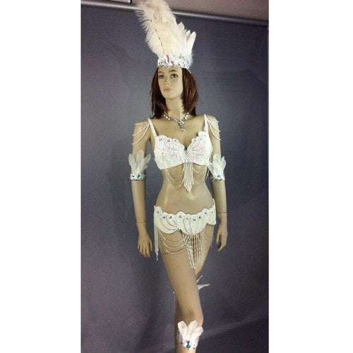 Free Shipping Hot Selling Sexy Samba Rio Carnival Costumes Feather Head Piece Red Color