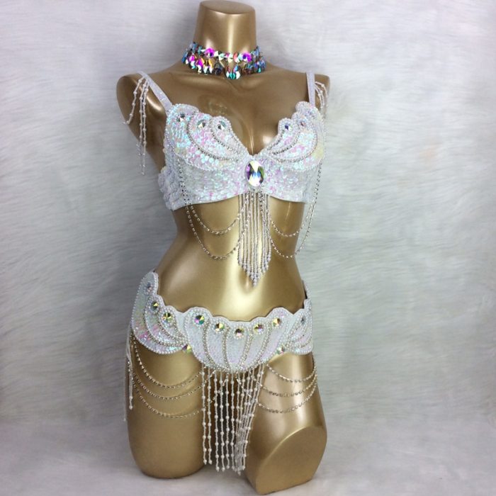 New belly dance Samba costume set BRA+belt+NECKLACE  3piece/ set ,any size,34/36/38/40/42 B/C/D/DD TF2152