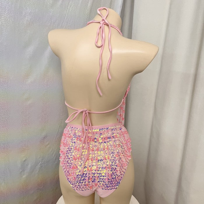Samba Carnival Bikini And Panty Beads And Stone 2 color Handmade 2 piece BP042 For EDC Festival