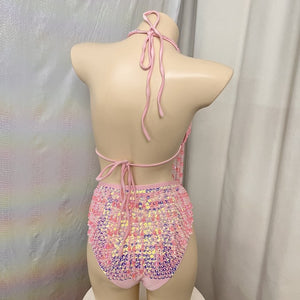 Samba Carnival Bikini And Panty Beads And Stone 2 color Handmade 2 piece BP042 For EDC Festival