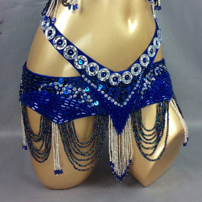 Sexy Women's beads sequins Belly Dance Costume Hip Scarf Wrap bellydance Belt with tassel bellydancing waist chain BELT250