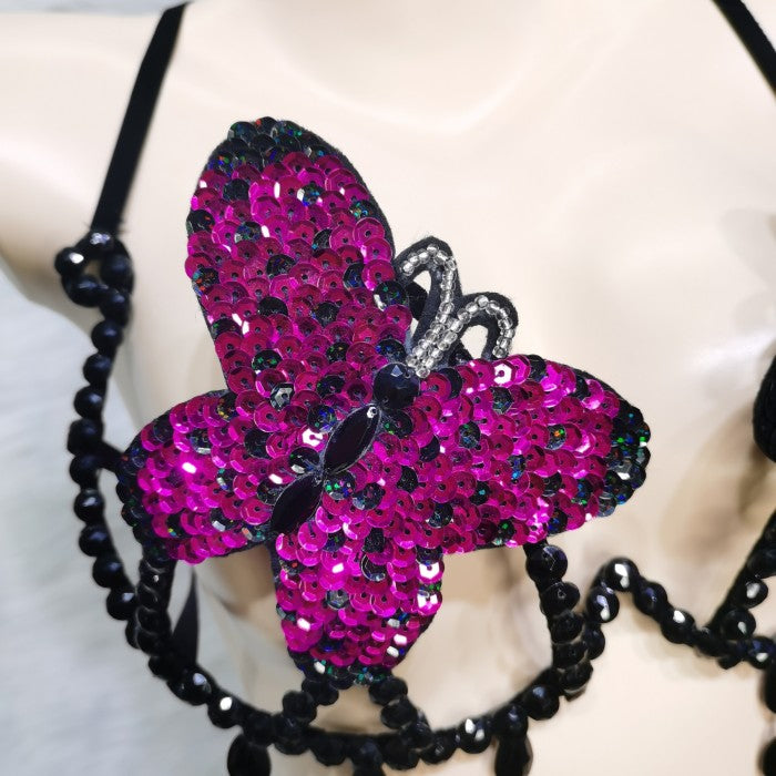 Samba Carnival Wire Bra High Waist Pants  Hand Made 2 Piece For EDC Festival