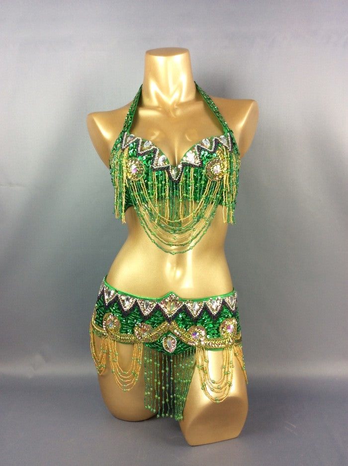 Hot Sale Women's belly dance costume Set Sexy Carnival Costume Outfits Sequins belly dancing clothes BRA Belt bellydance Wear TF201152