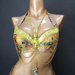 New Style Women's Belly Dance Costume Wear Belly Dance Clothes Sexy Suit Night Belly Dancing Costume 3pcs Set TF1623-1