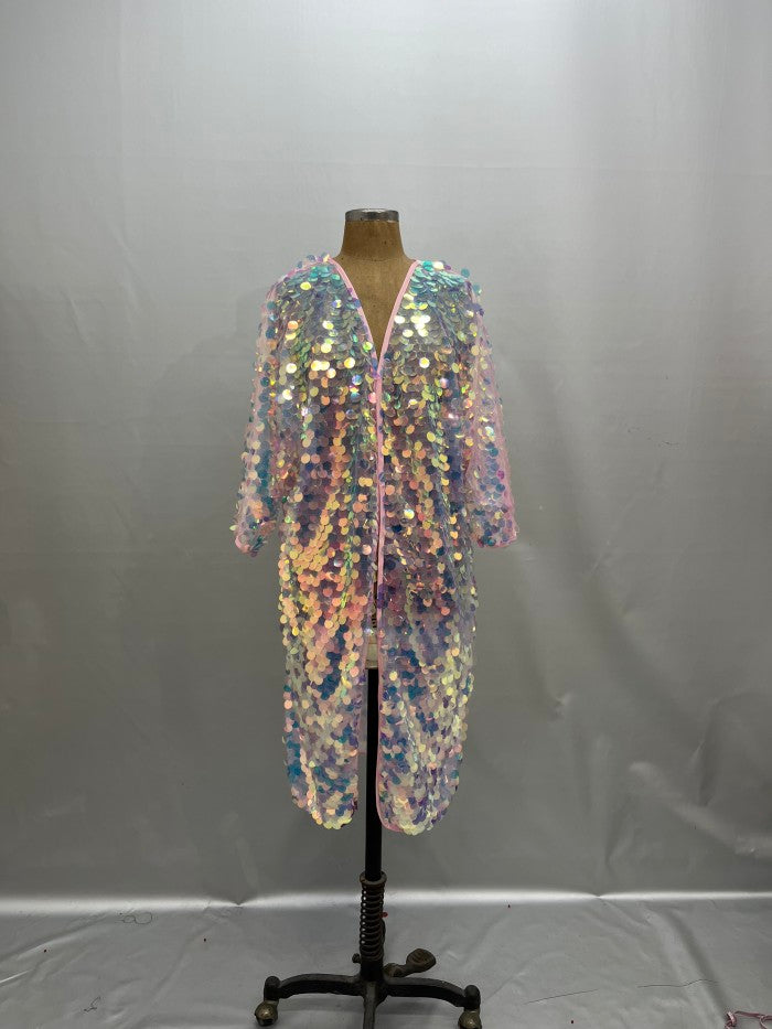 Rave Costumes Long kimono coat stage performance costumes