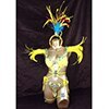 Sexy Samba Rio Carnival Costume  hot selling new belly dance costume with yellow Feather Head piece