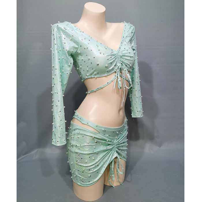 Snake Print Costume Party Costume Women Halloween Bodysuit Nightclub Rave EDC Outfit Carnival Stage Performance Clothing ED05