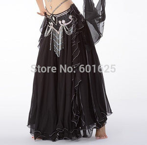 HOT SELLING BELLINGDANCING DRESS BELLY DANCE EAR SKIRT SLIT IN BOTH SIDE 11 COLOR IN SK29