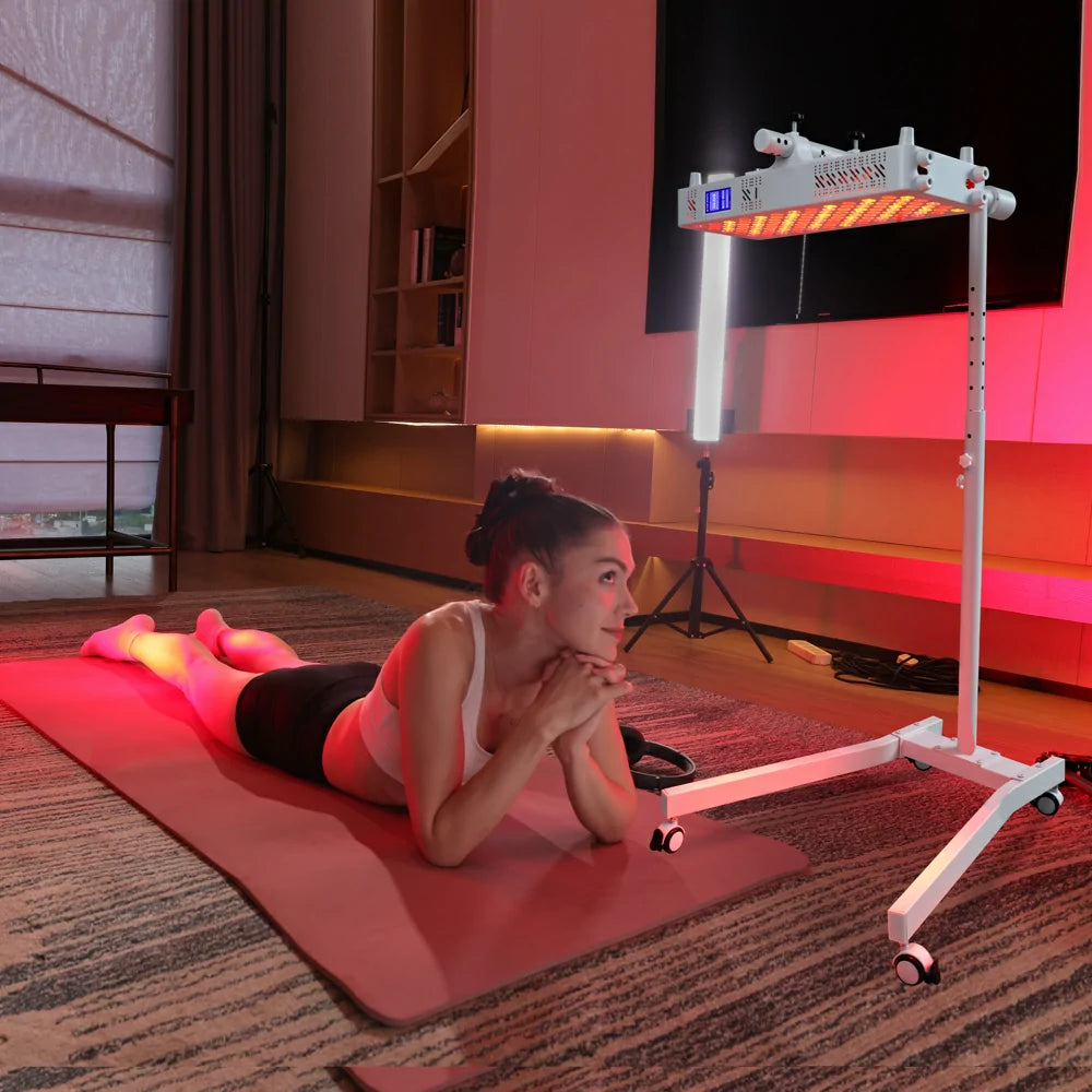 Person using the RL120MAX red light therapy panel
