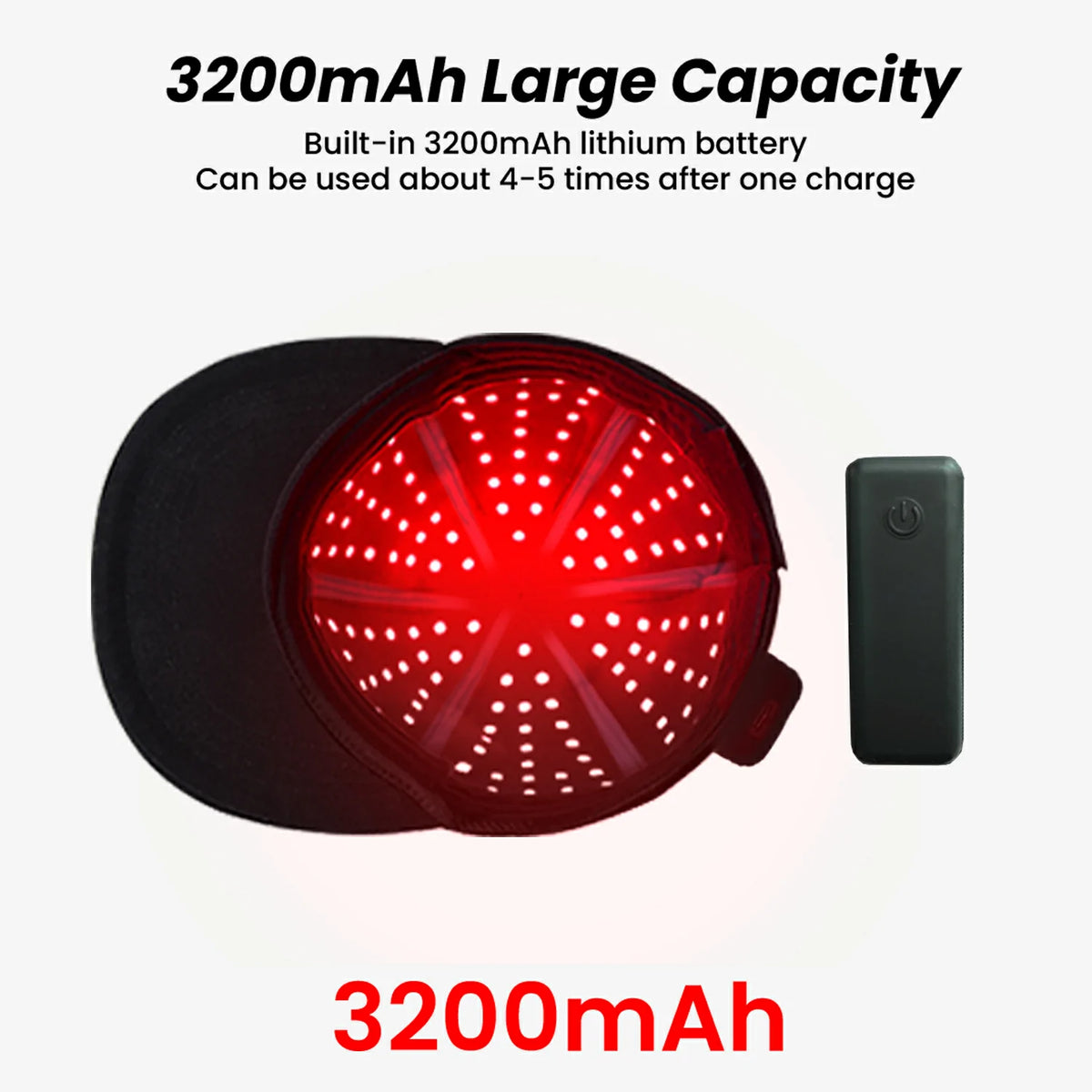 TLH150WP-A red light therapy cap specification chart