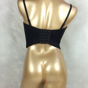 Bustier Top Women's Black Gold Embellished Rhinestone Strapless Dancewear
