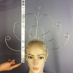 Wire Headpiece Women's Gold Abstract Filigree Dance Costume Accessory