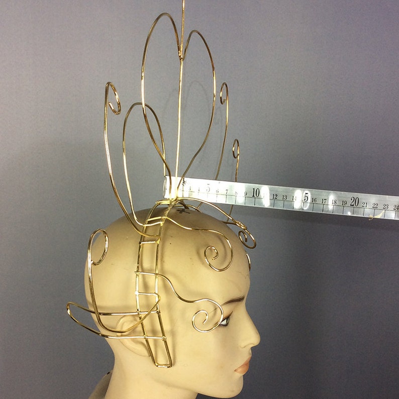 Wire Headpiece Women's Gold Abstract Filigree Dance Costume Accessory