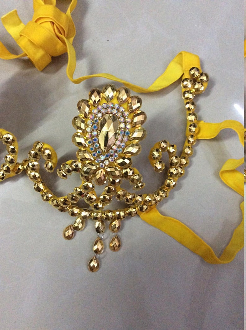 Bikini Top Women's White Iridescent Rhinestone Crystal Embellished Halter Neck Dance Bra