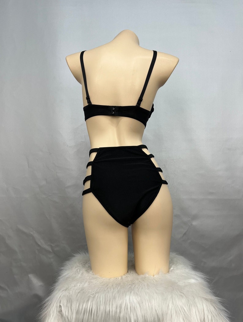 Dance Bra and Skirt Set Women's Silver and Black Mirrored Sequin and Fringe Belly Dance Costume